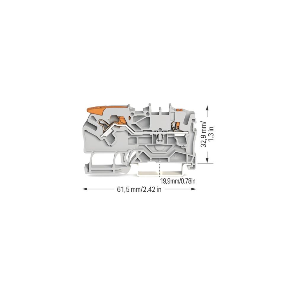 Wago 2-Leiter-Durchgangsklemme TOPJOB S 2102-5201, 2,5mm2, Polyamid, Grau... WAGO-2102-5201 4055143741842 (Abb. 6)