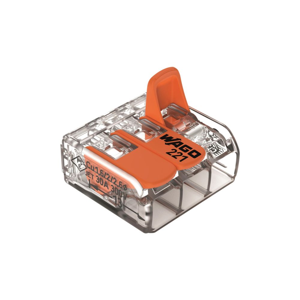 Wago Verbindungsklemme 221-613, 0,5-6mm2, Polycarbonat, Transparent... WAGO-221-613 4055143715416 (Abb. 6)