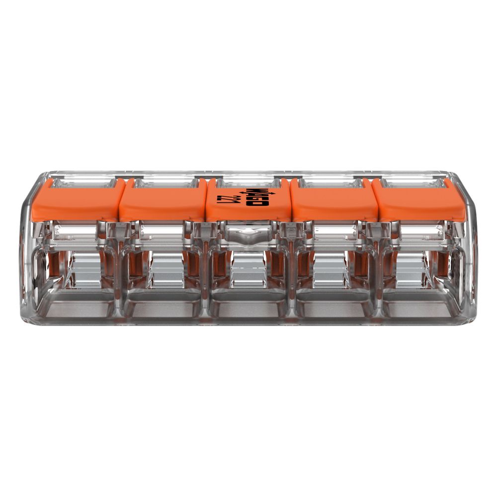 Wago COMPACT-Verbindungsklemme 221 221-415, 0,14-4mm2, Polycarbonat, Transparent/Orange,... WAGO-221-415 4055143234658 (Abb. 20)