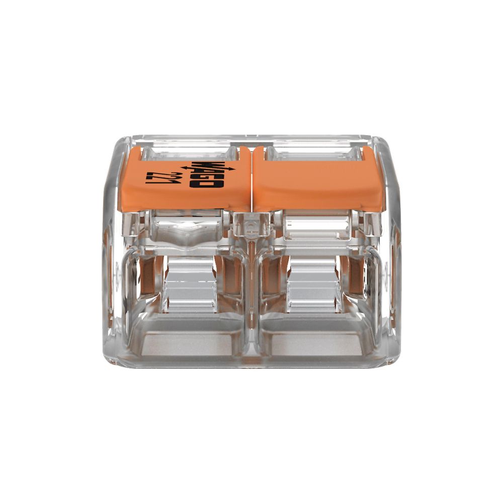 Wago Verbindungsklemme 221 221-412, 0,14-4mm2, 2-Leiter, Transparent/Orange... WAGO-221-412 4050821808435 (Abb. 14)