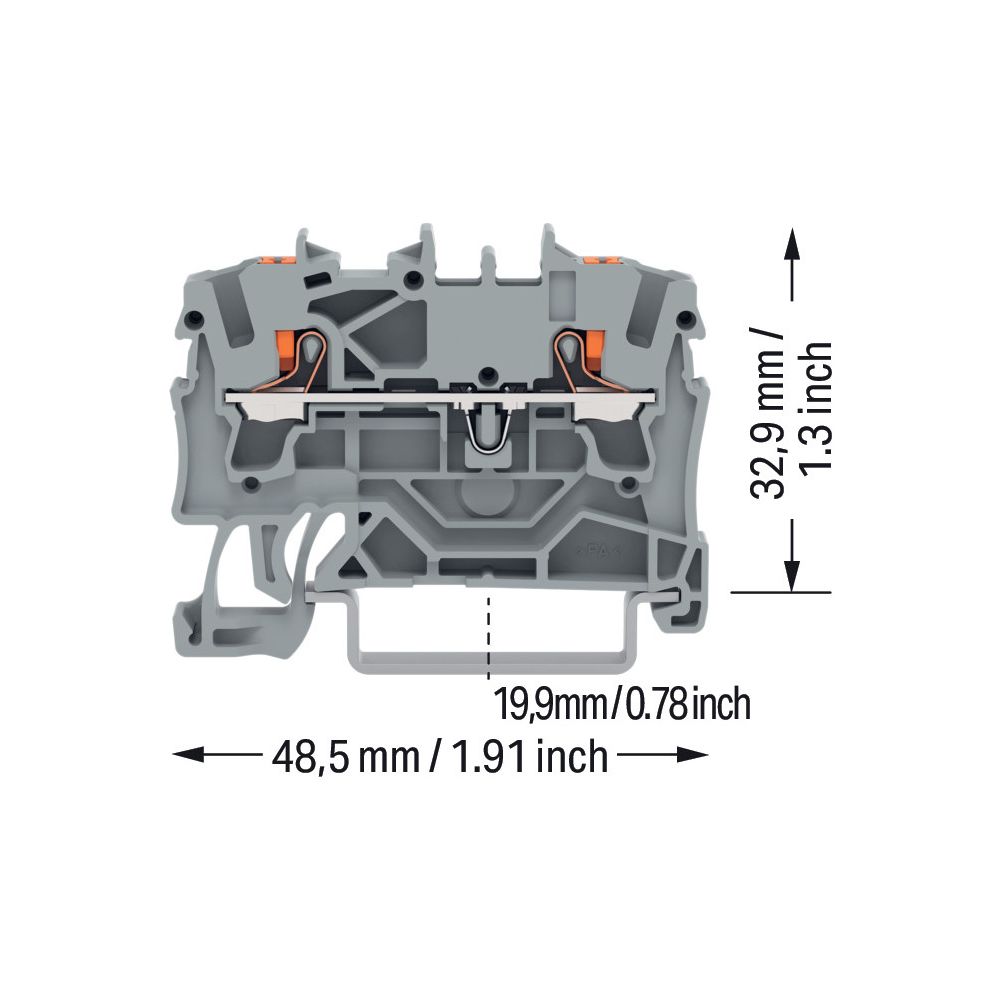 Wago 2-Leiter-Durchgangsklemme 2202 2202-1201, 2,5mm2, Polyamid, grau... WAGO-2202-1201 4055143848497 (Abb. 7)