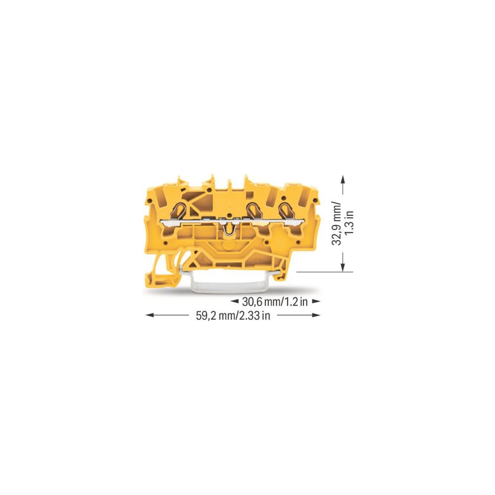 Wago 3-Leiter-Durchgangsklemme TOPJOB S 2001-1306, 1,5mm2, Polyamid, Gelb... WAGO-2001-1306 4045454537401 (Abb. 3)