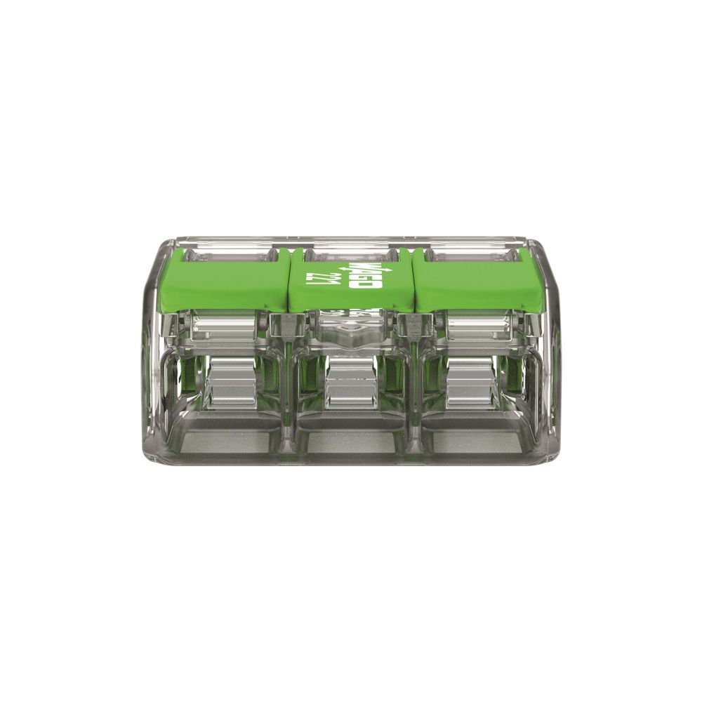 Wago Verbindungsklemme 221 221-423, 0,2-4mm2, Transparent/Grün... WAGO-221-423 4066966345438 (Abb. 5)