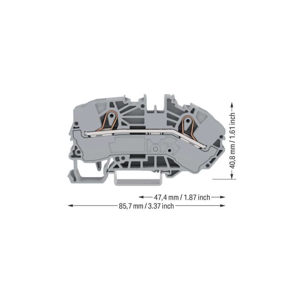 Wago Verteiler-Einspeiseklemme 2016 2016-7601, 16mm2, 800V, 76A, 12mm, Grau... WAGO-2016-7601 4045454725082 (Abb. 6)