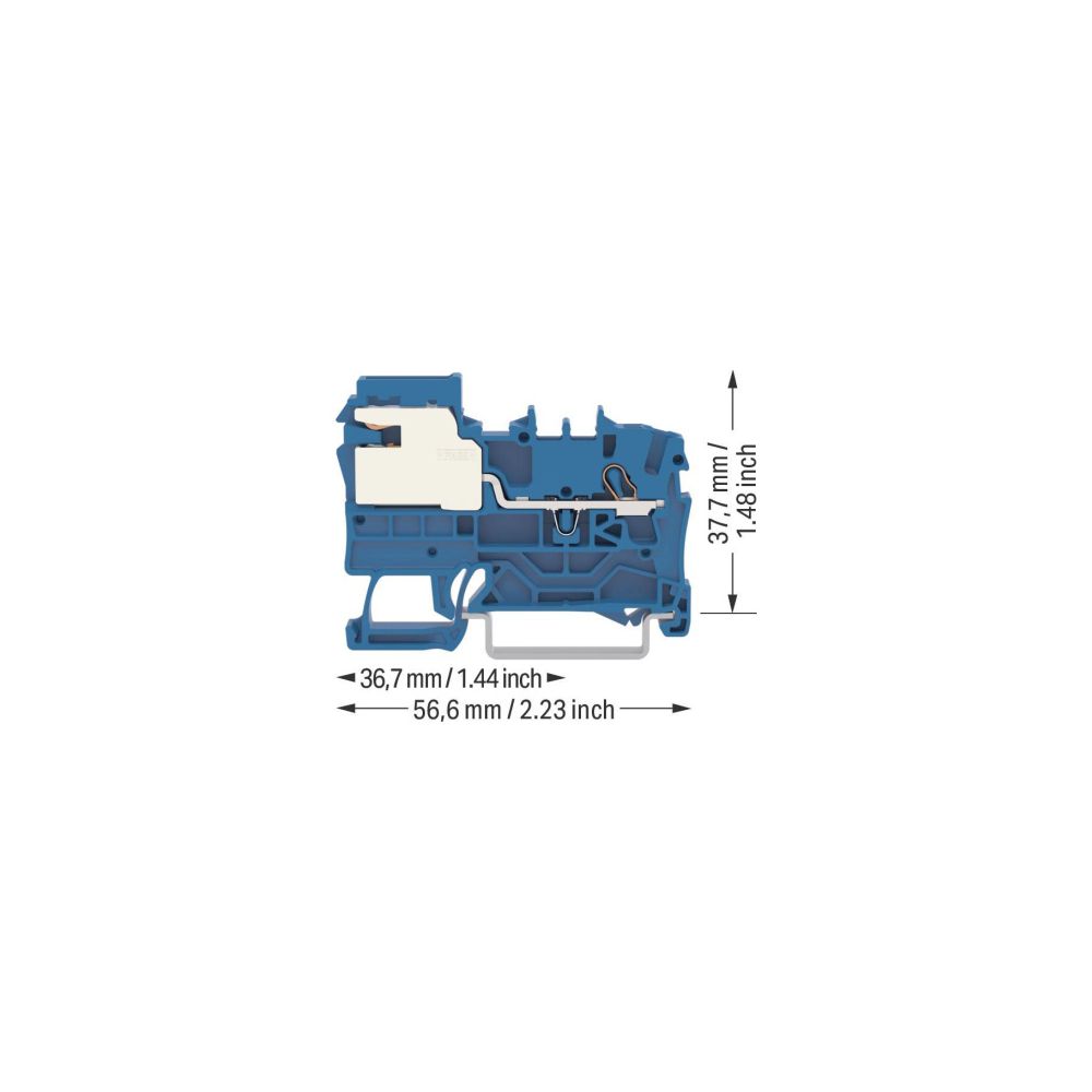 Wago N-Trennklemme TOPJOB S 2002-7114, 2,5mm2, 32A, 250V, Blau... WAGO-2002-7114 4044918902625 (Abb. 4)