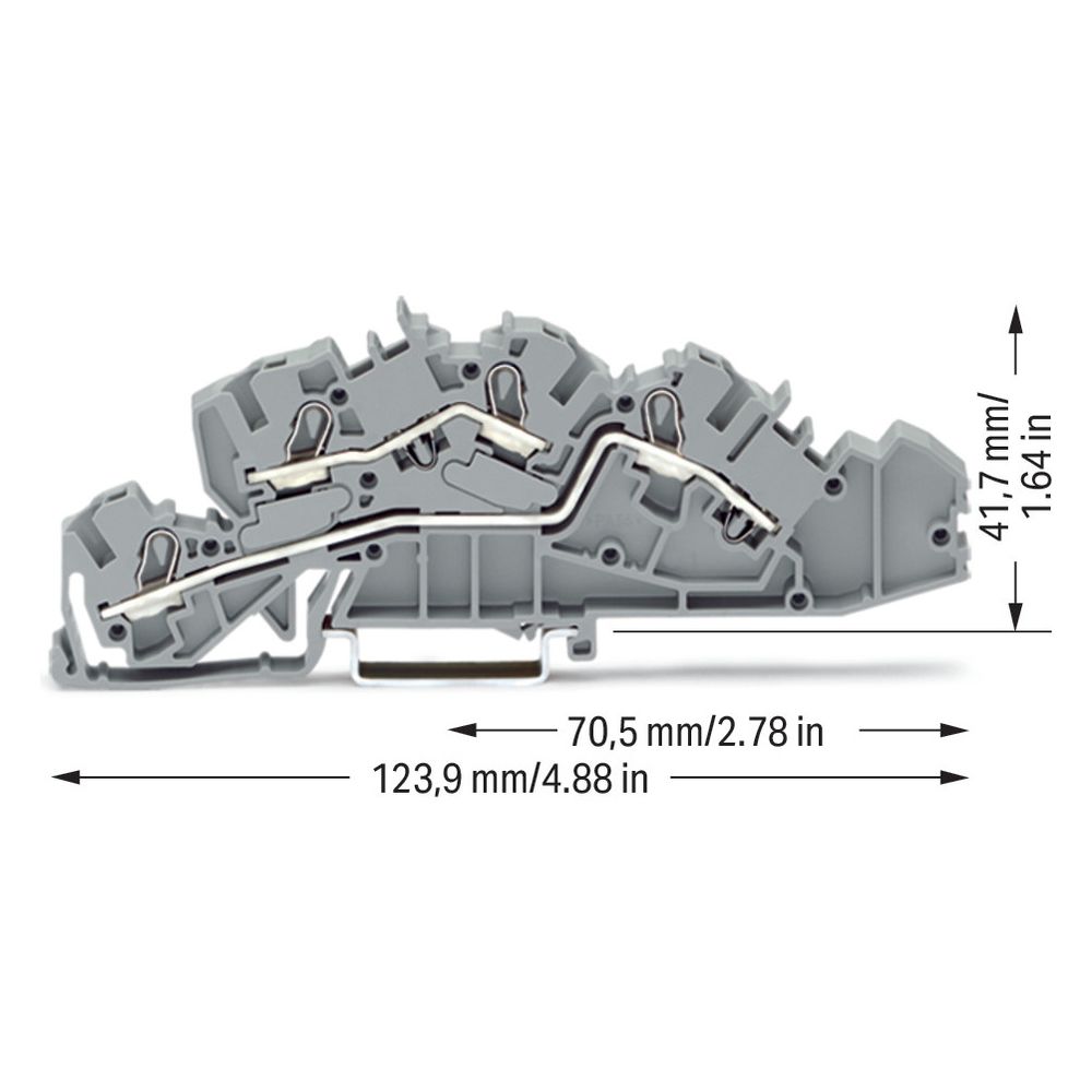 Wago Installationsetagenklemme TOPJOB S 2005-7642, 400V 36A 0,5-6mm2, Polyamid, Grau... WAGO-2005-7642 4055143042246 (Abb. 7)