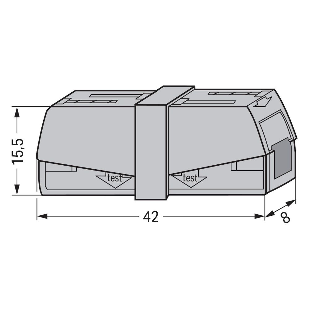 Wago Leuchtenklemme 224-201, 0,5-2,5mm2, 400V, 24A, Grau... WAGO-224-201 4044918818407 (Abb. 13)