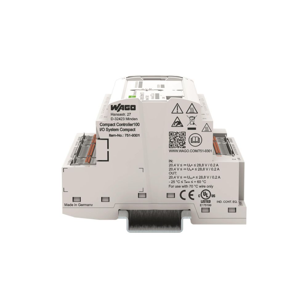 Wago Compact Controller 751-9301, 8DI 4DO 2AI 2AO 2NI1K/PT1K 1RS485 2xETHERNET, Polycarb... WAGO-751-9301 4066966192865 (Abb. 4)