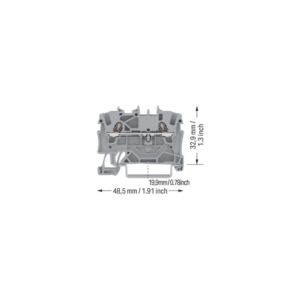 Wago 2-Leiter-Durchgangsklemme TOPJOB S 2001-1201, 1,5mm2, Polyamid, Grau... WAGO-2001-1201 4017332997287 (Abb. 3)