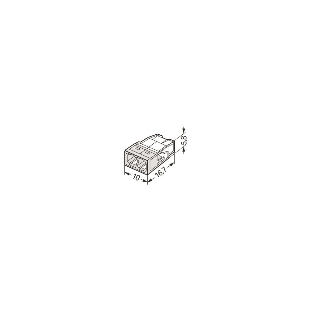 Wago Verbindungsdosenklemme 2273 2273-202, 0,5-2,5mm2, Polycarbonat, Transparent/Weiß... WAGO-2273-202 4050821027843 (Abb. 11)