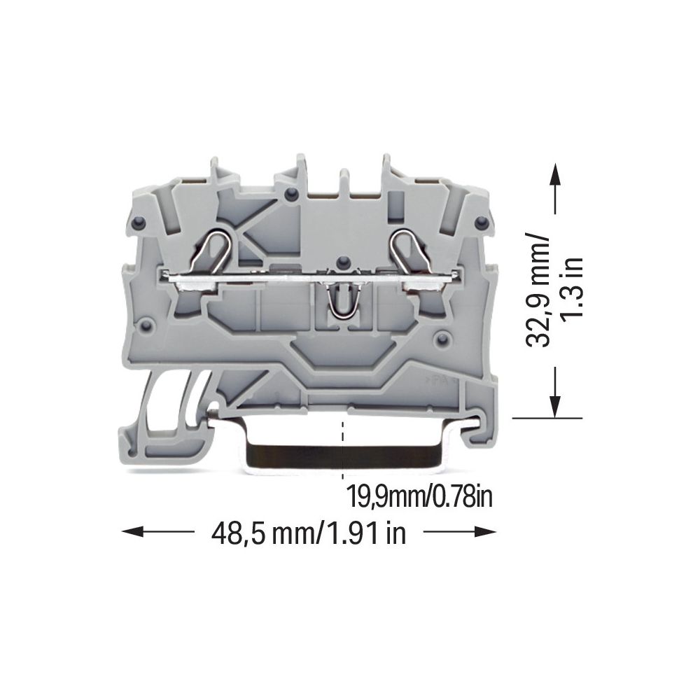 Wago 2-Leiter-Durchgangsklemme TOPJOB S 2000-1201, 1mm2, Polyamid, Grau... WAGO-2000-1201 4045454966768 (Abb. 6)