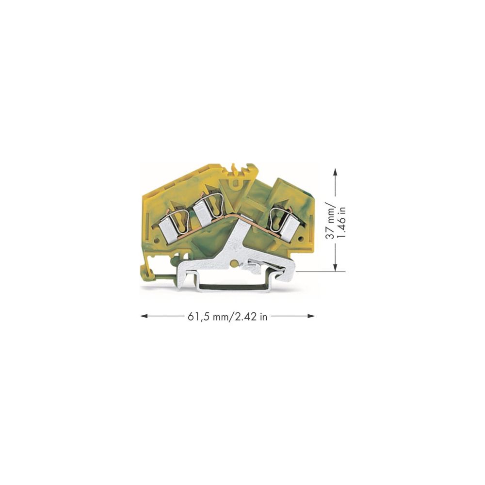 Wago 3-Leiter-Schutzleiterklemme 281 281-637, 0,08-4mm2, Polyamid, Grün/Gelb... WAGO-281-637 4045454084516 (Abb. 5)
