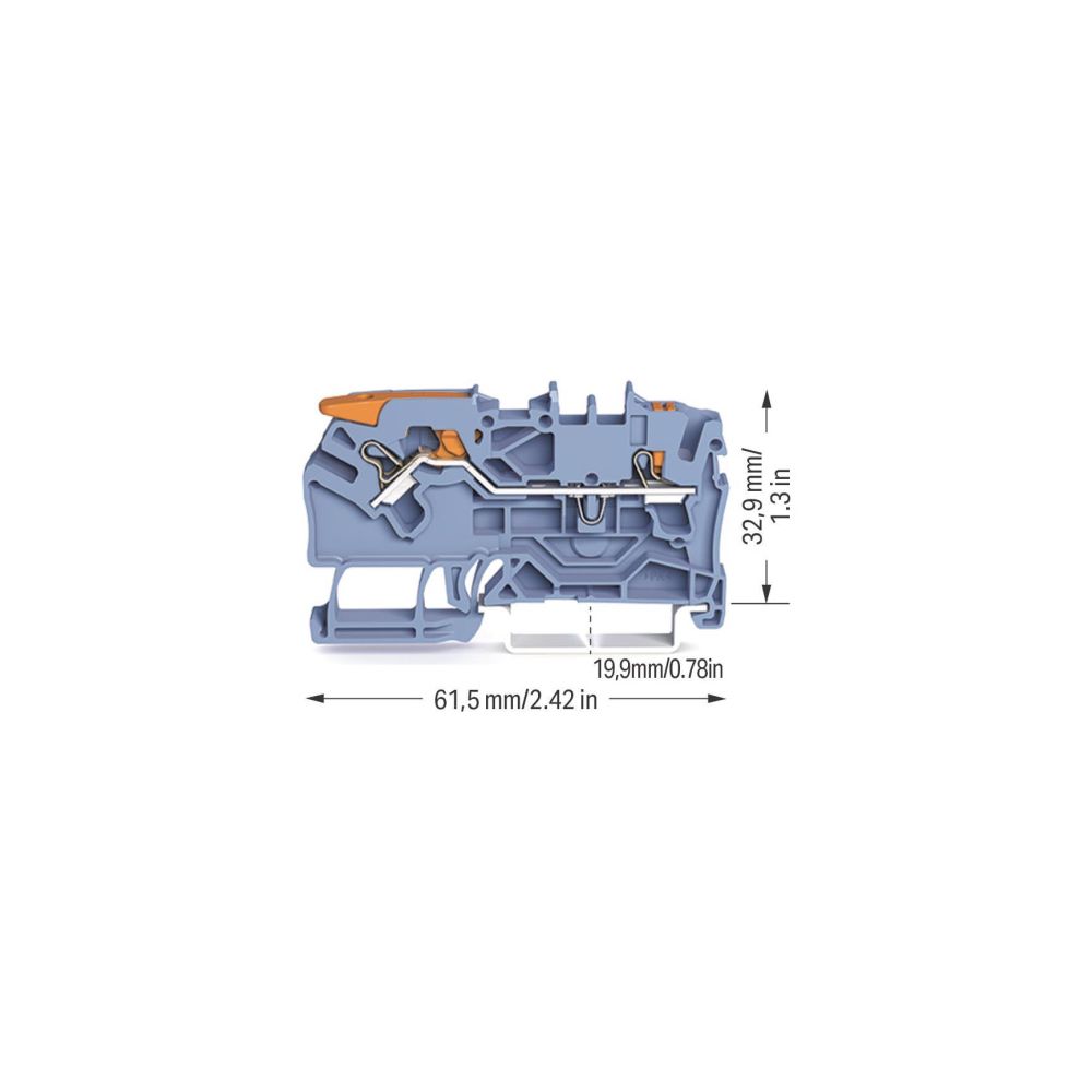 Wago 2-Leiter-Durchgangsklemme TOPJOB S 2102-5204, 2,5mm2, Thermoplast, Blau... WAGO-2102-5204 4055143741866 (Abb. 8)
