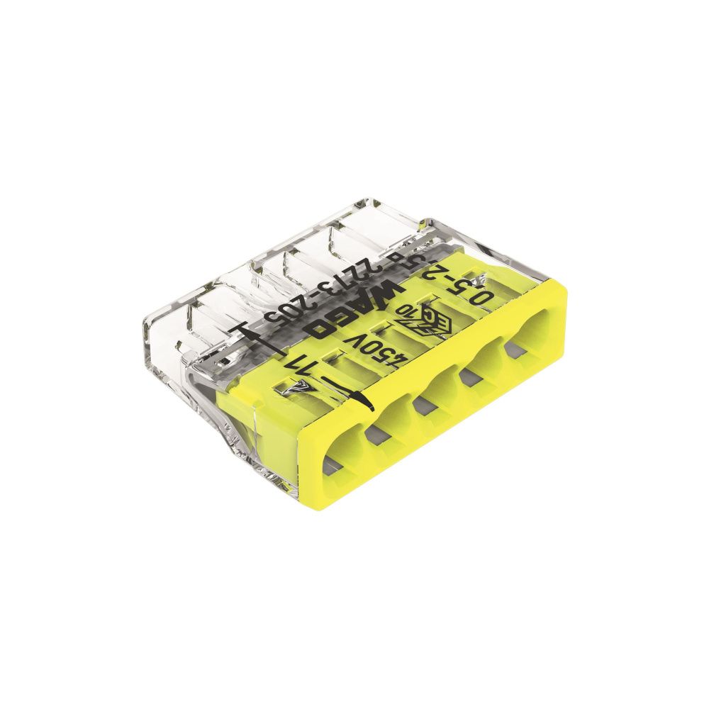 Wago COMPACT-Verbindungsdosenklemme 2273 2273-205, 5-Leiter 0,5-2,5mm2, Polycarbonat, G... WAGO-2273-205 4050821027874 (Abb. 12)