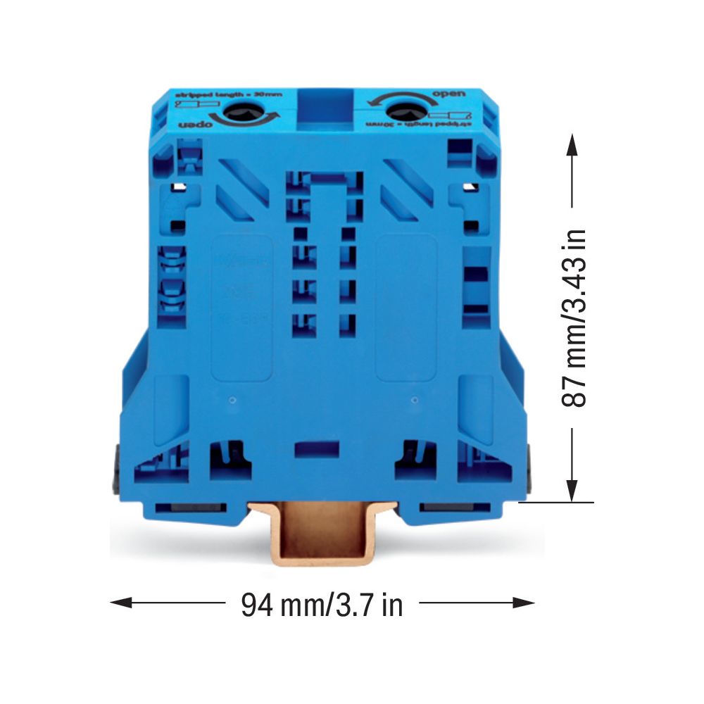 Wago 2-Leiter-Durchgangsklemme 285 285-154, 10-50mm2, Thermoplast, blau... WAGO-285-154 4045454507428 (Abb. 5)