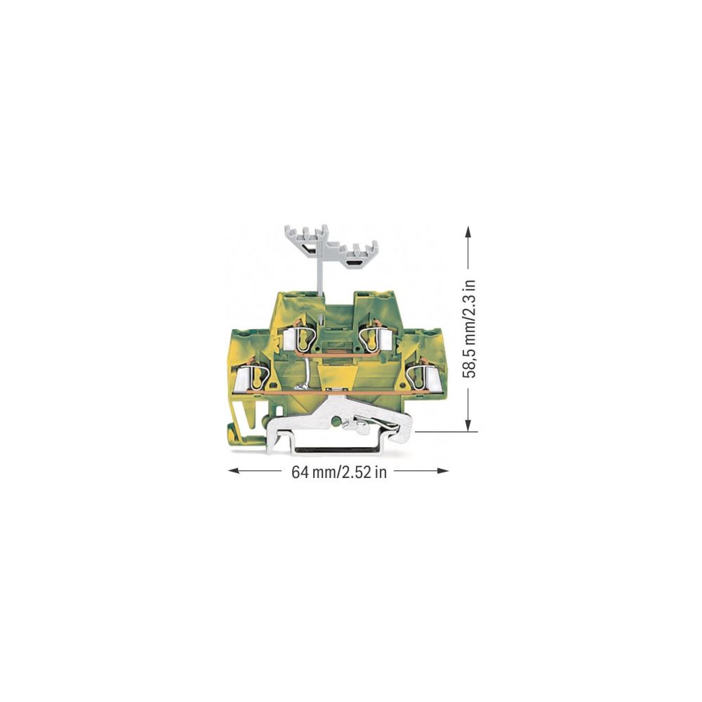 Wago Doppelstockklemme 280 280-517, 2,5mm2, Thermoplast, Grün/Gelb... WAGO-280-517 4045454194338 (Abb. 3)