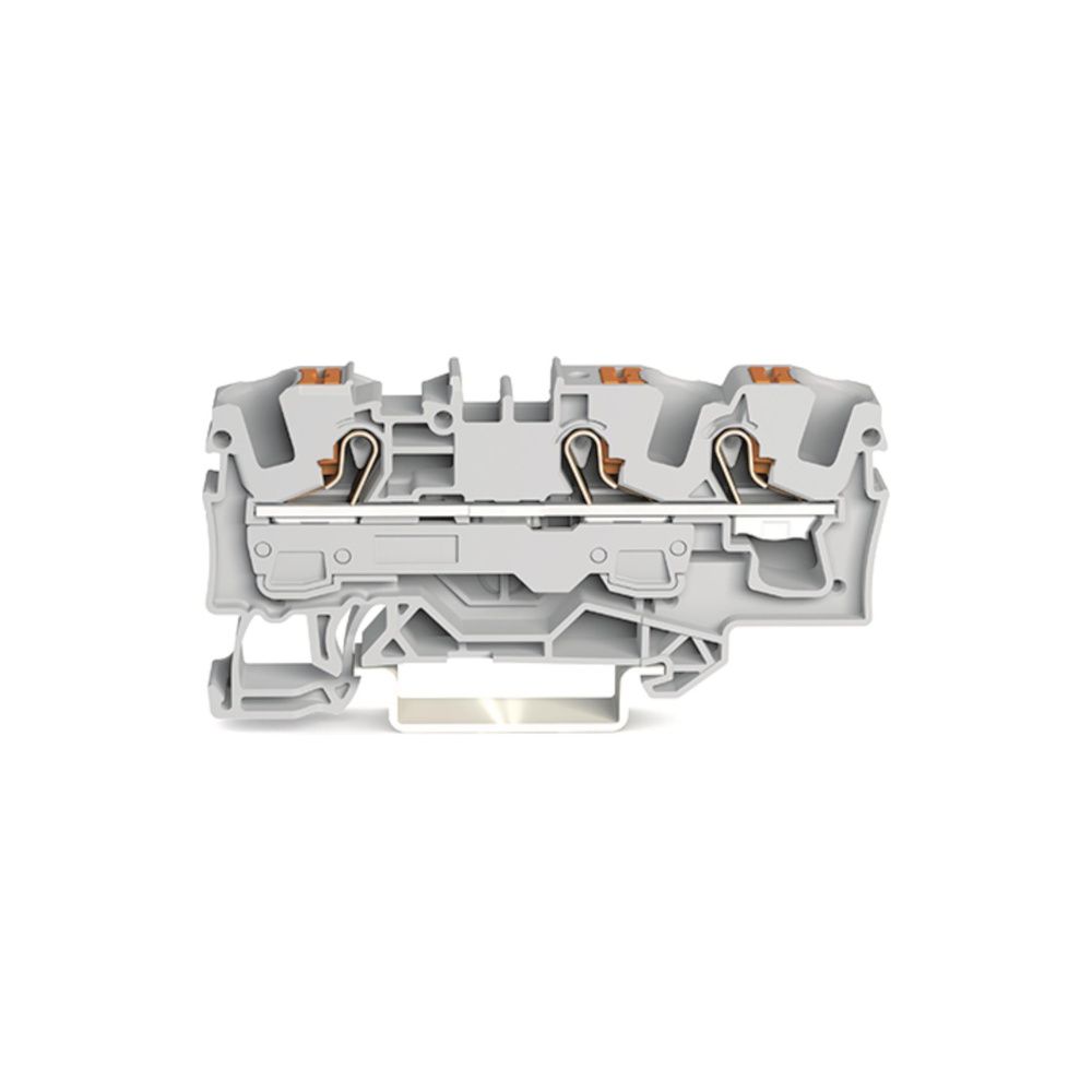 Wago 3-Leiter-Durchgangsklemme 2206 2206-1301, 6mm2 800V 41A, Polyamid, grau... WAGO-2206-1301 4055143712088 (Abb. 2)