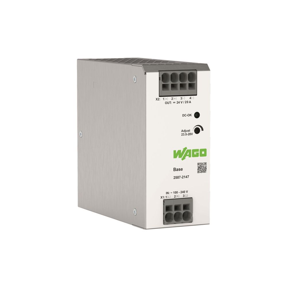 Wago Primär getaktete Stromversorgung Base 24V 20A, 480W, 56x125x138mm, IP20... WAGO-2587-2147 4066966626698 (Abb. 8)