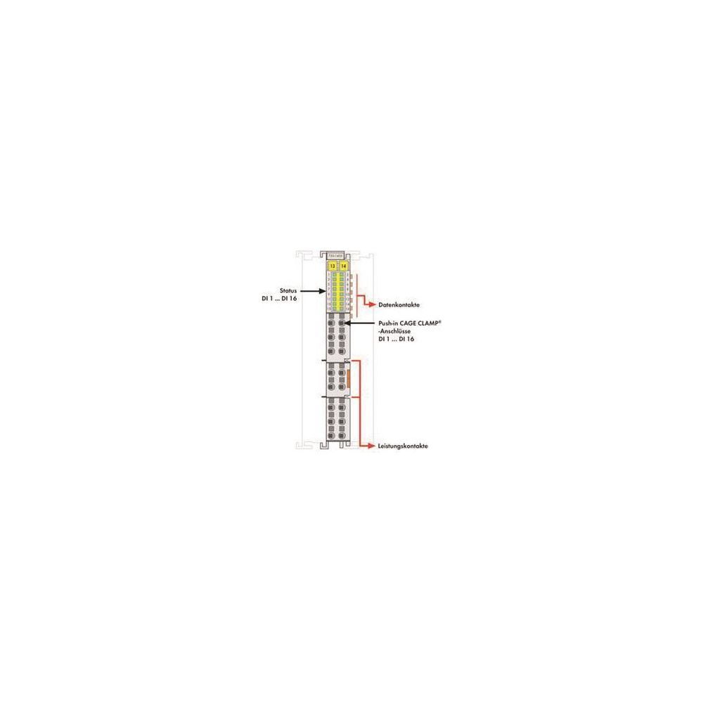 Wago Digitaleingangsmodul 750-1405, 16 Kanäle, 24V DC, 3ms, Polycarbonat/Polyamid 6.6, l... WAGO-750-1405 4045454905590 (Abb. 6)