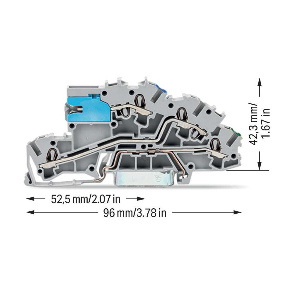Wago Installationsetagenklemme 2003 2003-7641, 0,25-4mm2, 32A, 250V, Polyamid, Grau... WAGO-2003-7641 4044918925587 (Abb. 8)