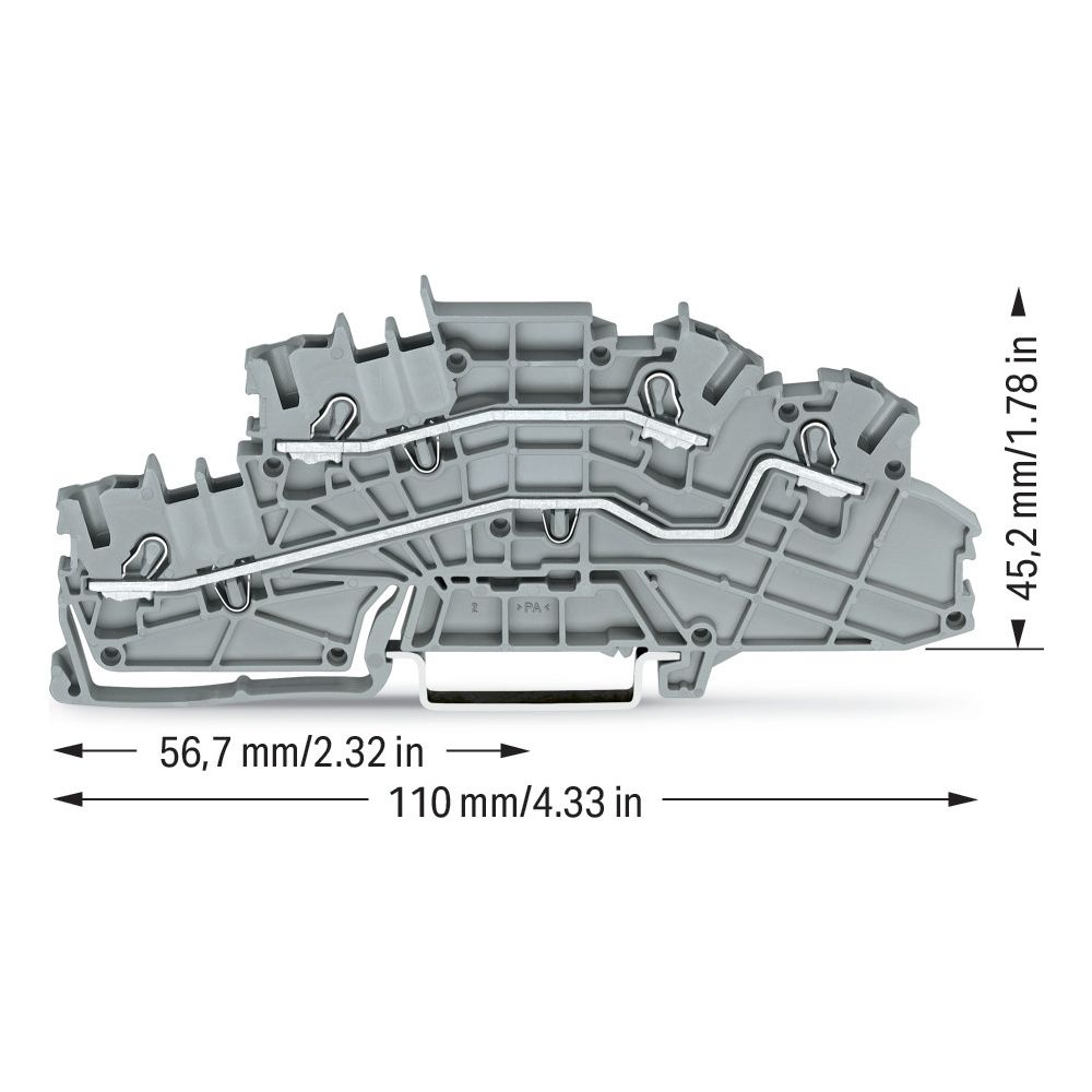 Wago Installationsetagenklemme 2003 2003-6642, 0,25-4mm2, Polyamid, Grau... WAGO-2003-6642 4050821322047 (Abb. 6)