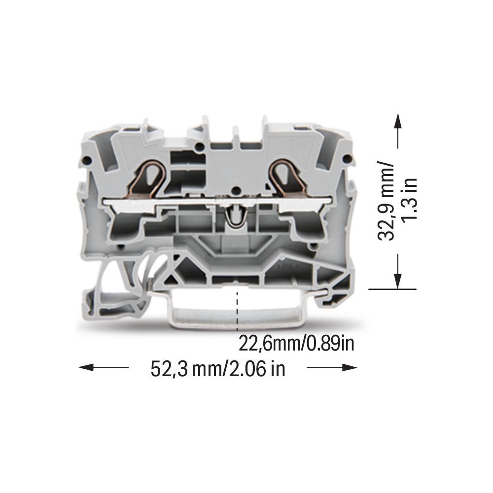 Wago Durchgangsklemme TOPJOB S 2004-1201, 4mm2, 800V, 32A, grau... WAGO-2004-1201 4017332071055 (Abb. 10)