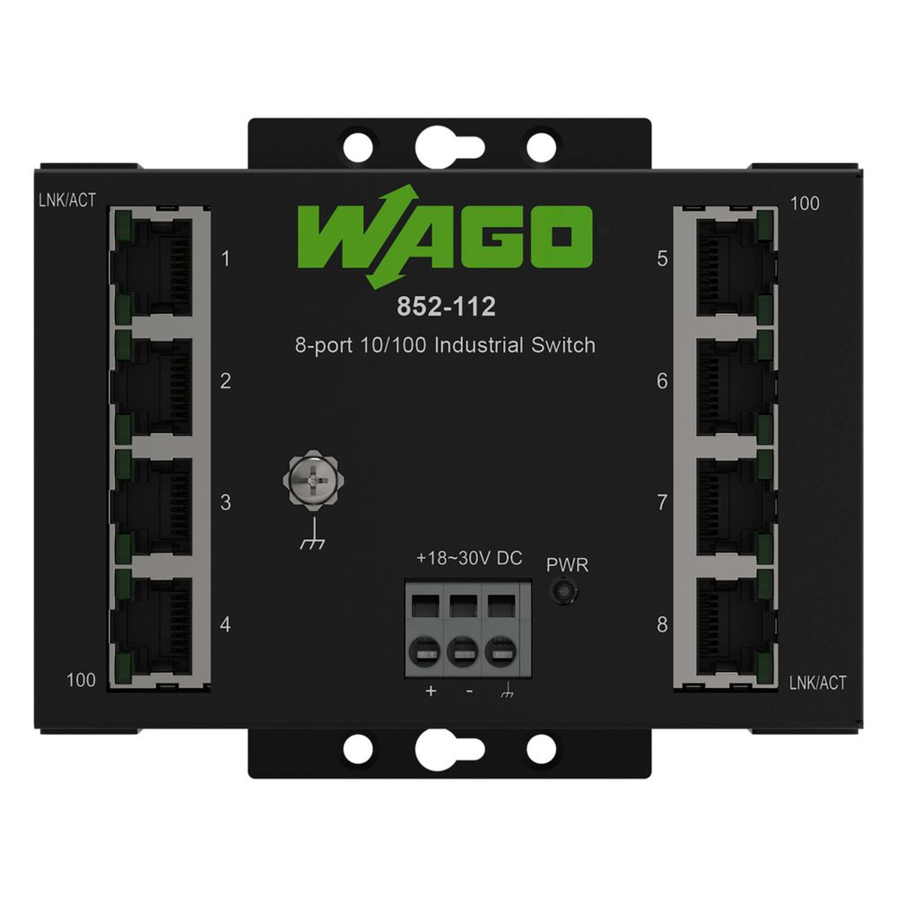 Wago Industrial-ECO-Switch 852-112, 8 Ports 100 Mbit/s, Stahlblech, Schwarz... WAGO-852-112 4045454847586 (Abb. 7)