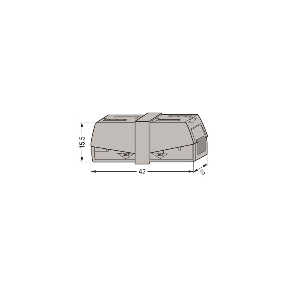 Wago Leuchtenklemme 224-201, 0,5-2,5mm2, 400V, 24A, Grau... WAGO-224-201 4044918818407 (Abb. 8)