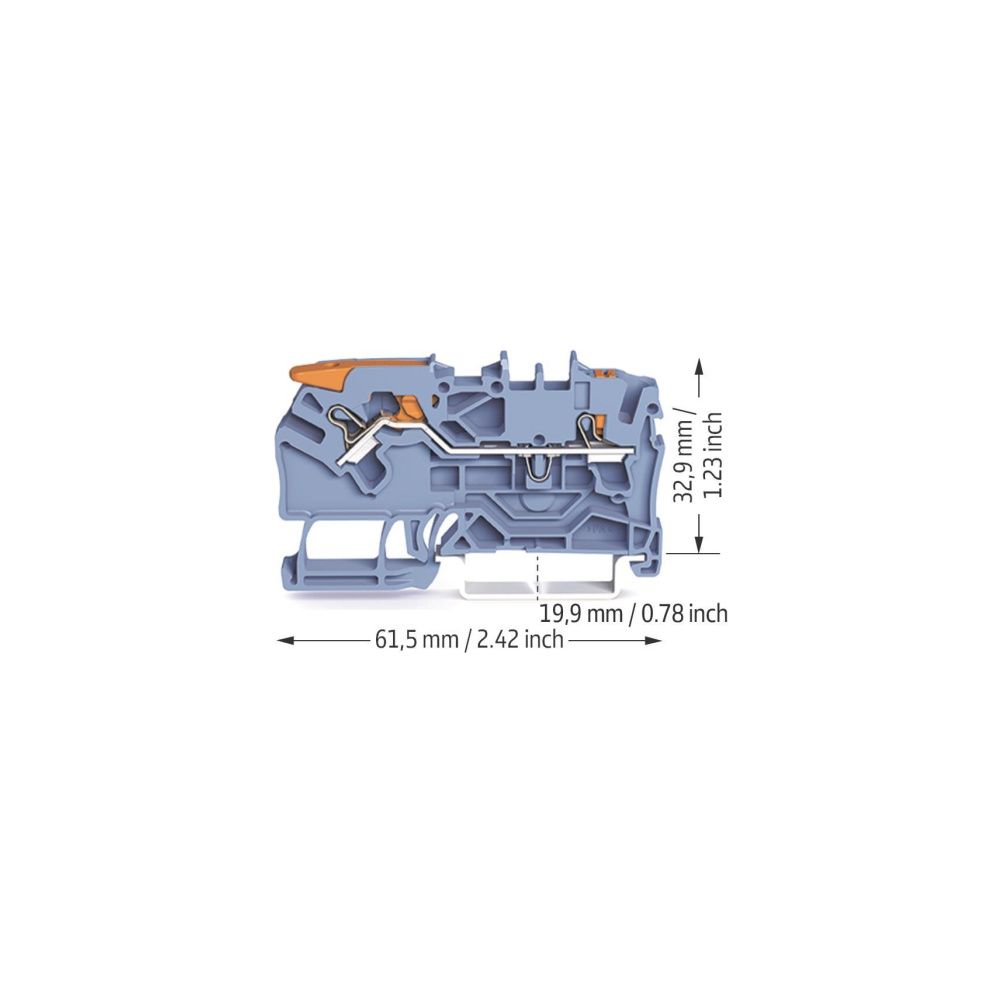 Wago 2-Leiter-Durchgangsklemme TOPJOB S 2102-5204, 2,5mm2, Thermoplast, Blau... WAGO-2102-5204 4055143741866 (Abb. 7)
