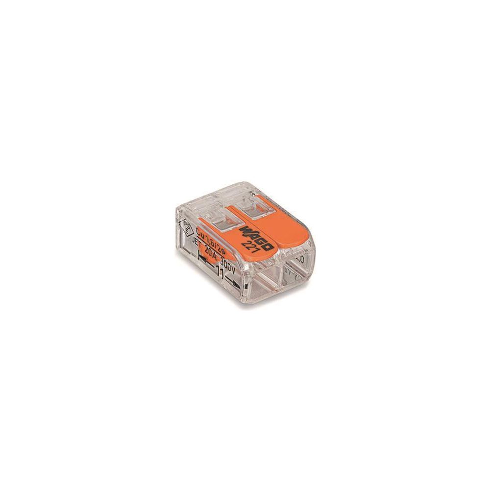 Wago Verbindungsklemme 221 221-412, 0,14-4mm2, 2-Leiter, Transparent/Orange... WAGO-221-412 4050821808435 (Abb. 13)