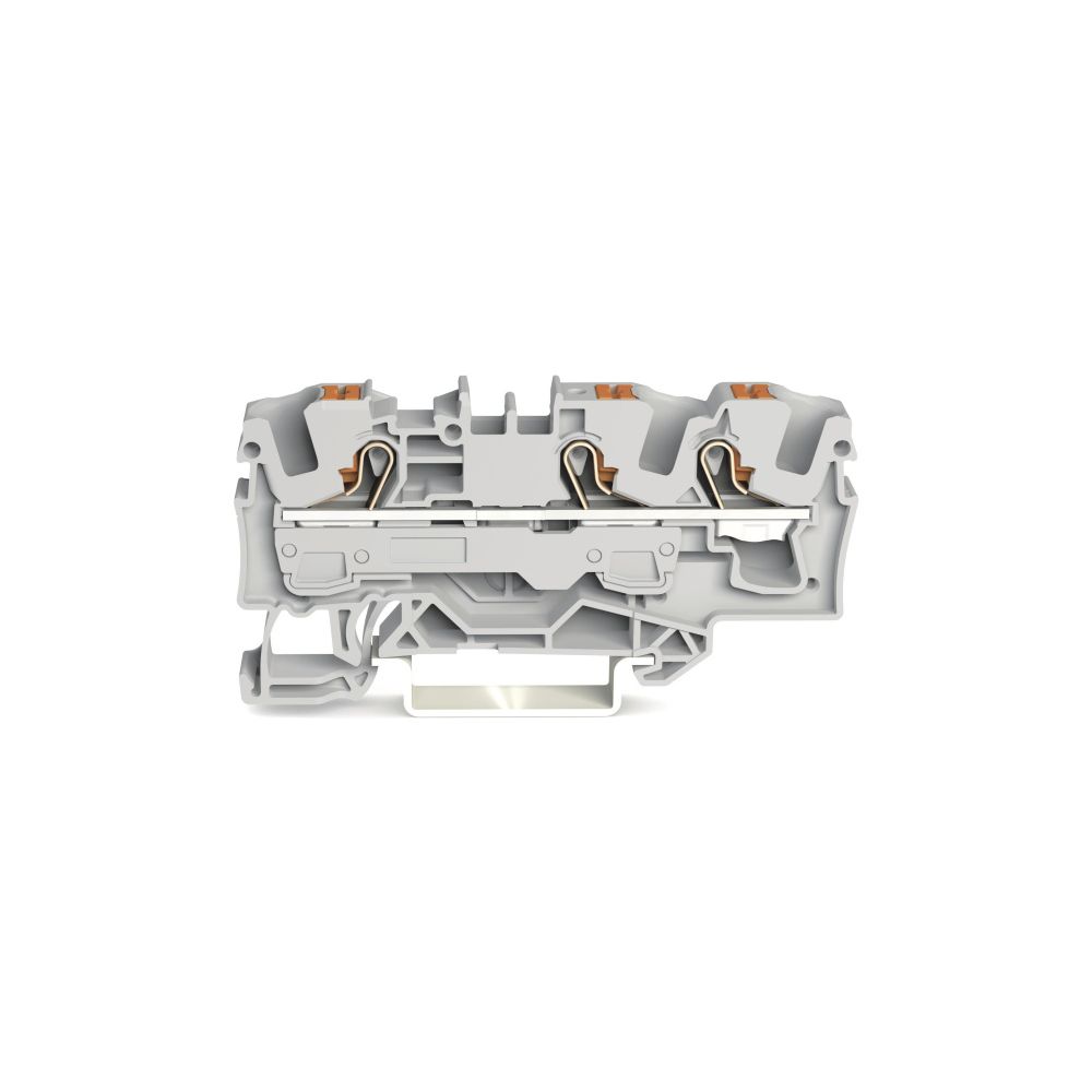 Wago 3-Leiter-Durchgangsklemme 2206 2206-1301, 6mm2 800V 41A, Polyamid, grau... WAGO-2206-1301 4055143712088 (Abb. 4)