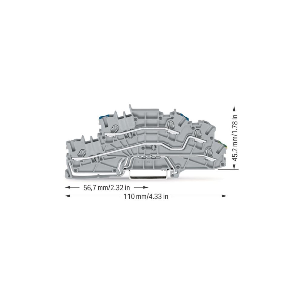 Wago Installationsetagenklemme 2003-6646, 250V 20A, Polyamid, Grau... WAGO-2003-6646 4050821322061 (Abb. 3)