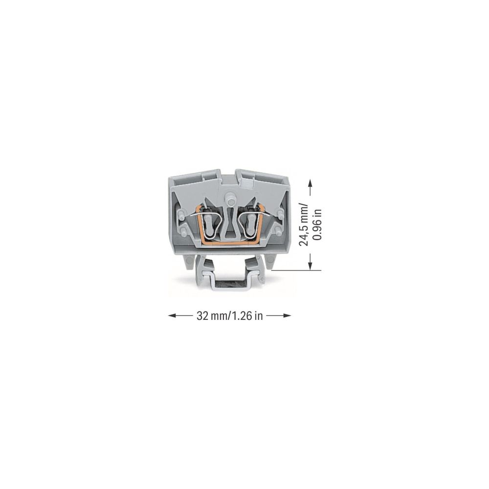 Wago 2-Leiter-Mini-Durchgangsklemme 264-701, 2,5mm2, 800V, 24A, Grau... WAGO-264-701 4044918415354 (Abb. 3)