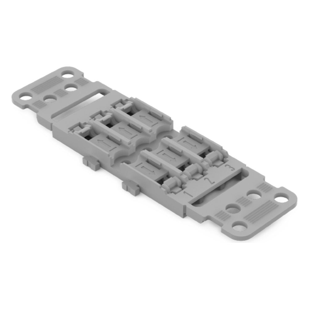 Wago Befestigungsadapter 221-2503, 3-fach, Schraubbefestigung, Polyamid, Grau... WAGO-221-2503 4066966119848 (Abb. 12)