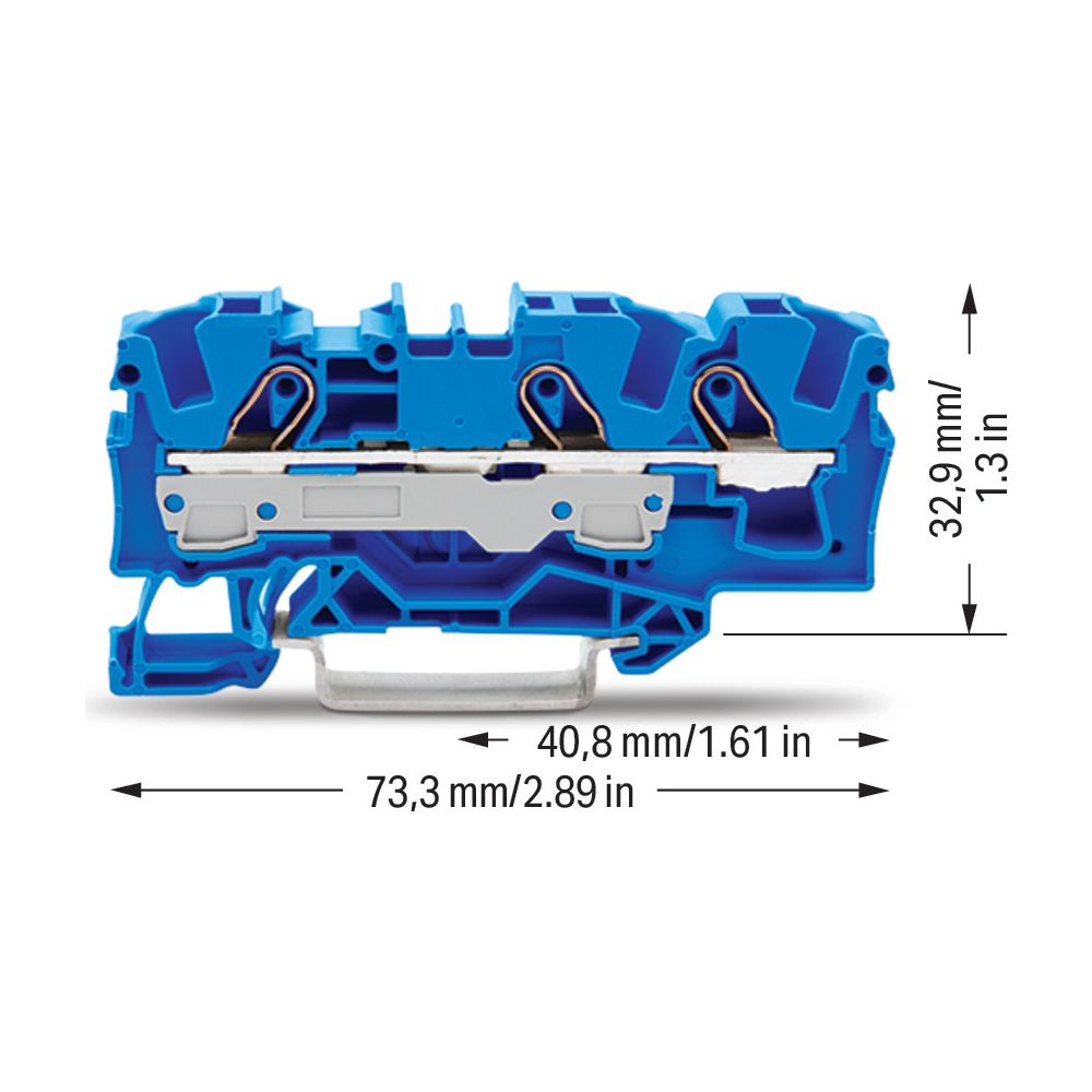 Wago Durchgangsklemme TOPJOB S 2006-1304, 800V 41A 7,5x73,3x39,5mm, Polyamid, Blau... WAGO-2006-1304 4017332999694 (Abb. 3)