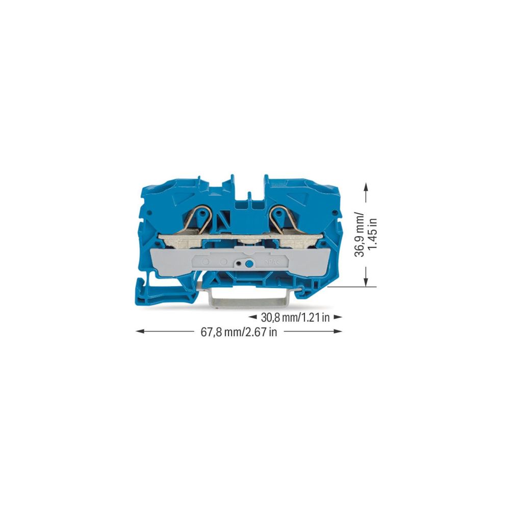 Wago 2-Leiter-Durchgangsklemme TOPJOB S 2010-1204, 10mm2, 800V, 57A, Blau... WAGO-2010-1204 4017332076166 (Abb. 3)