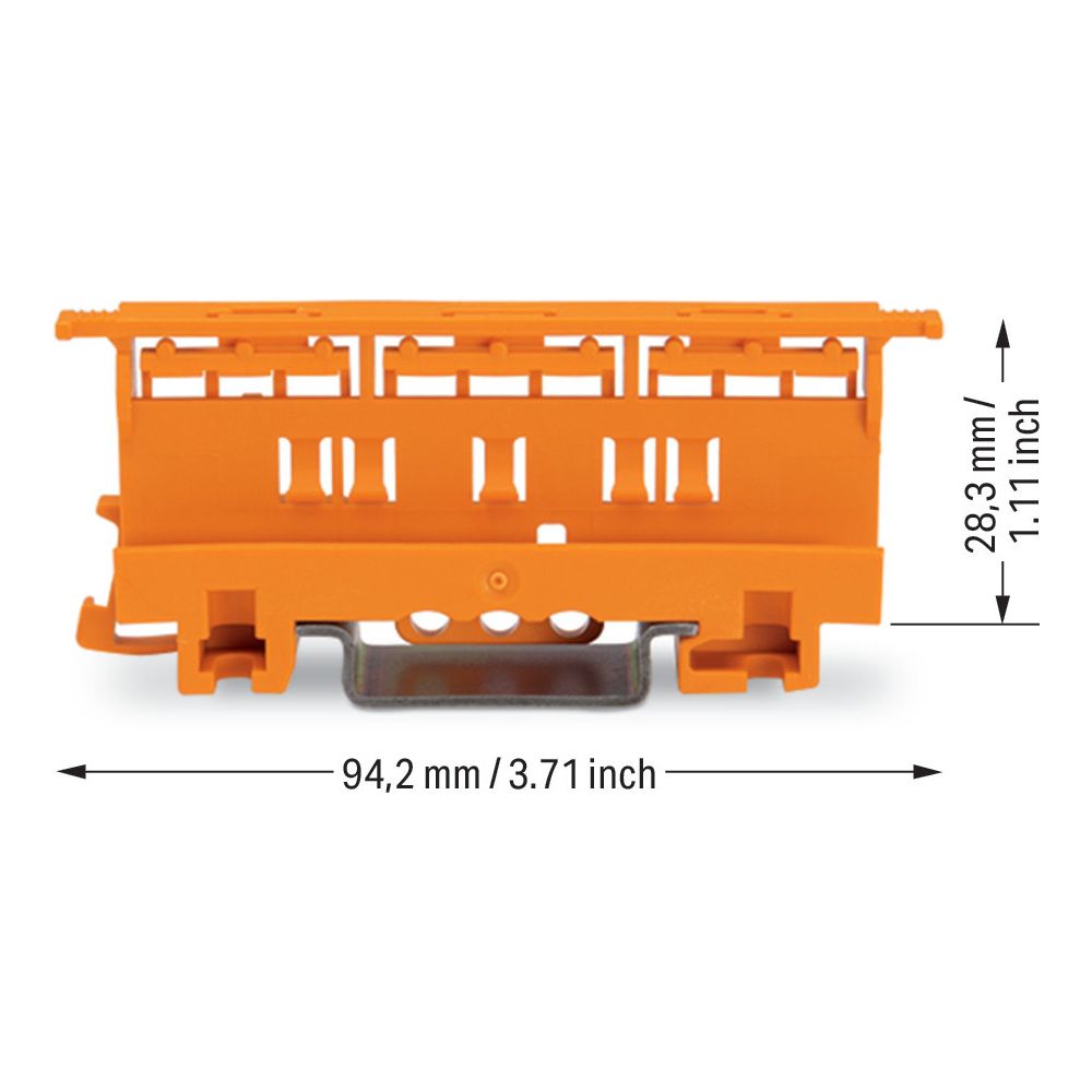Wago Befestigungsadapter 221, für 2- 3- 5-Leiter-Verbindungsklemmen 6mm2, Polyamid, orang... WAGO-221-510 4055143736695 (Abb. 5)