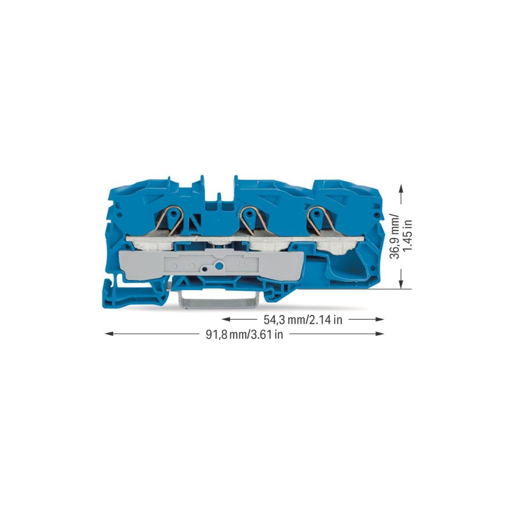 Wago 3-Leiter-Durchgangsklemme 2016 2016-1304, 16mm2, Blau... WAGO-2016-1304 4017332076739 (Abb. 3)