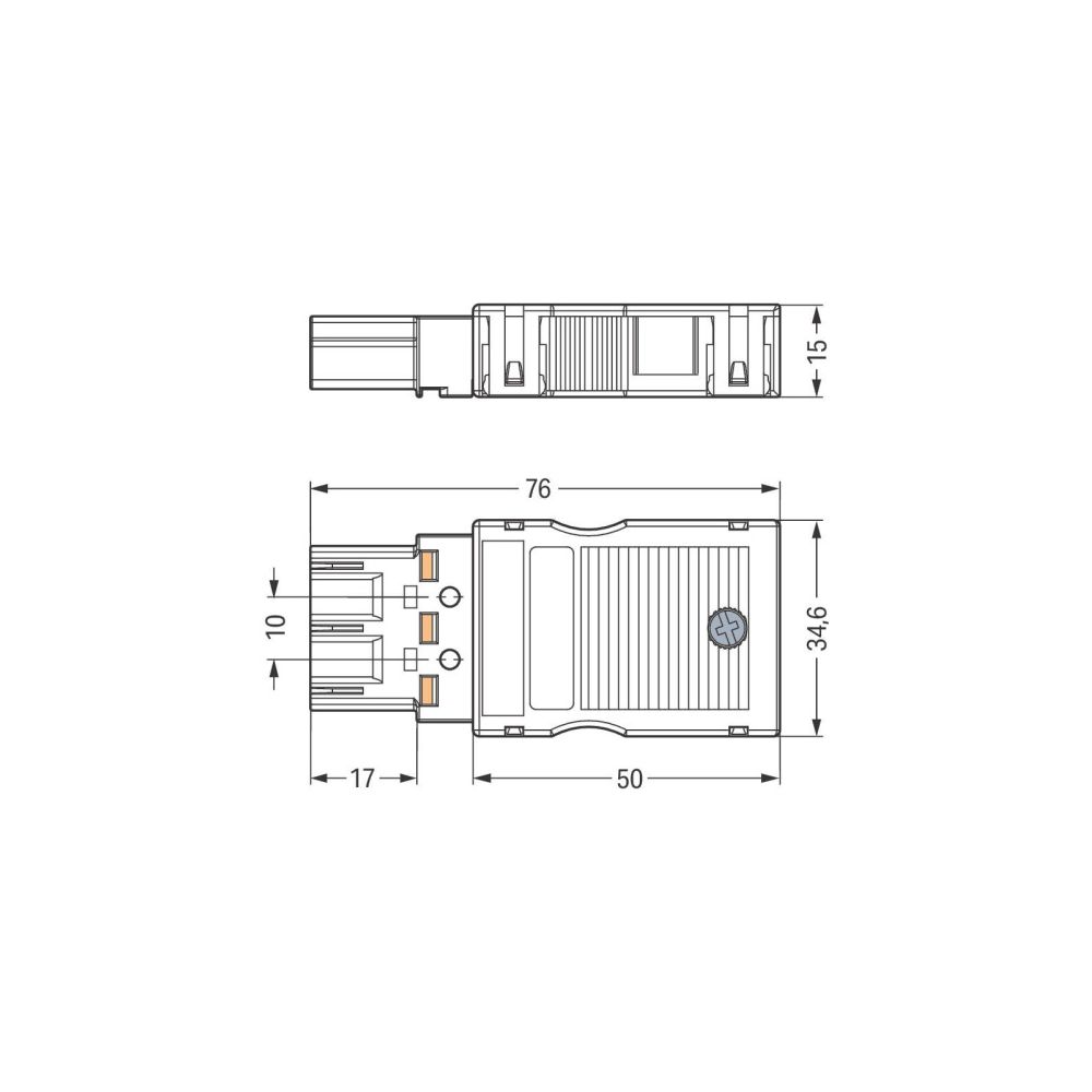 Wago Installationssteckverbinder WINSTA MIDI 770-113 Stecker, 3-polig, 25A, 250V, mit Zug... WAGO-770-113 4044918254083 (Abb. 5)