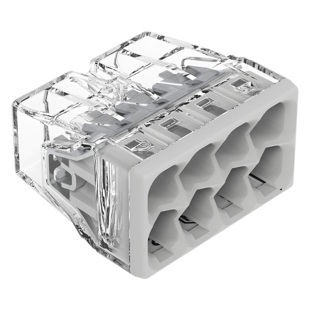 Wago Verbindungsdosenklemme 2273-208, 8-Leiter 0,5-2,5mm2, 450V 24A, Transparent/Grau... WAGO-2273-208 4050821027881 (Abb. 13)