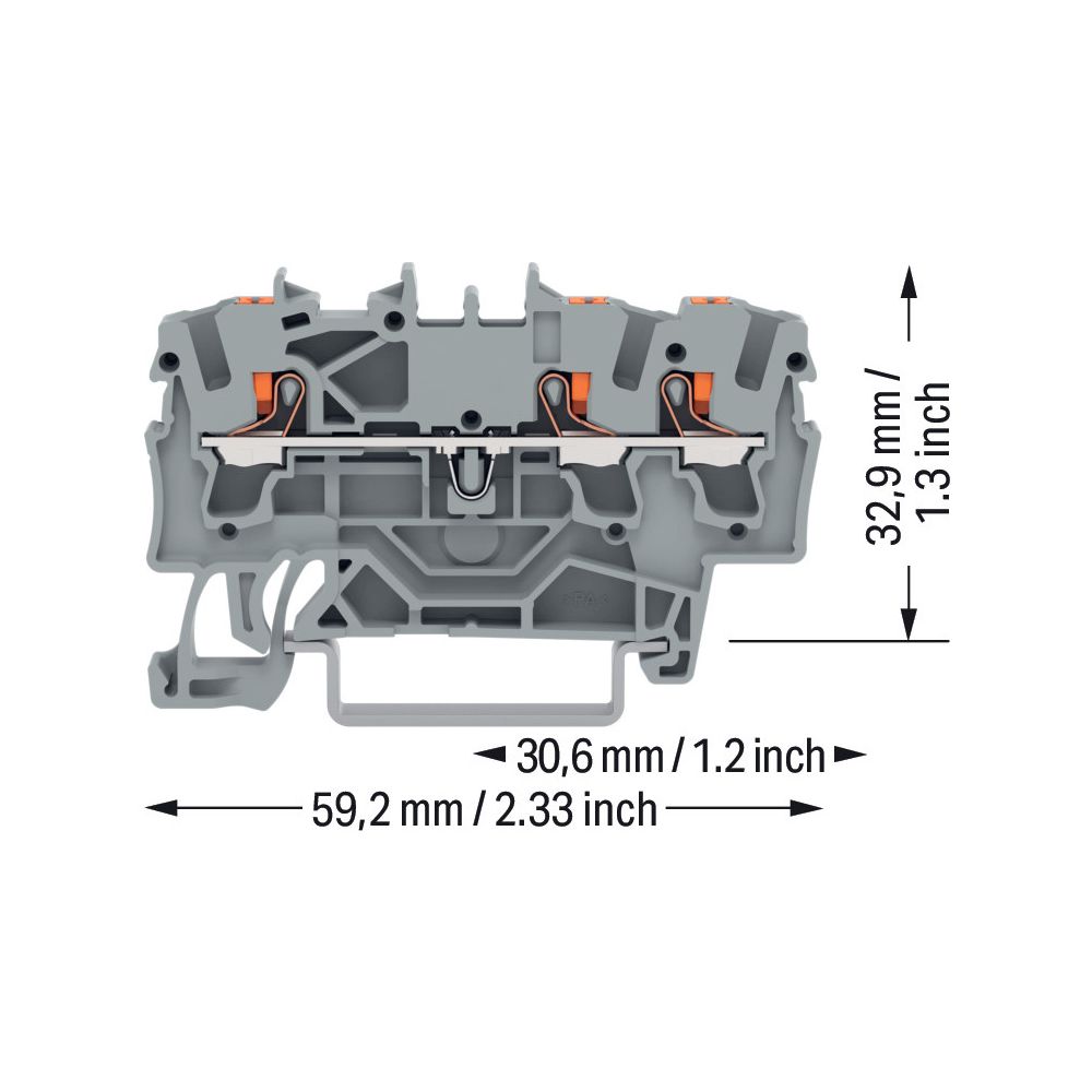 Wago 3-Leiter-Durchgangsklemme TOPJOB S 2202-1301, 2,5mm2, grau... WAGO-2202-1301 4055143848503 (Abb. 7)