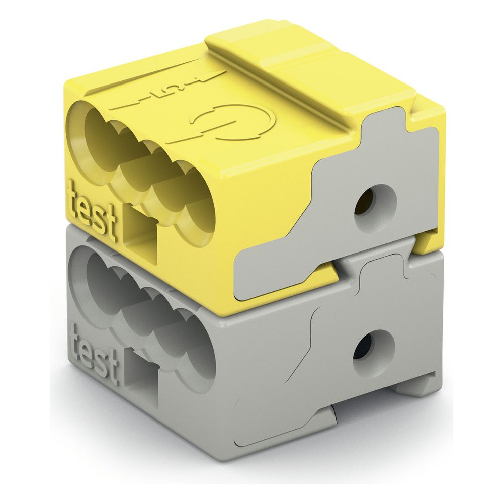 Wago 4-Leiter-Buchsenklemme 243 243-212, 0,6-0,8mm, Polyamid, Lichtgrau/Gelb... WAGO-243-212 4044918441407 (Abb. 14)