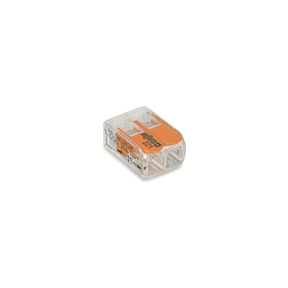 Wago Verbindungsklemme 221 221-412, 0,14-4mm2, 2-Leiter, Transparent/Orange... WAGO-221-412 4050821808435 (Abb. 11)