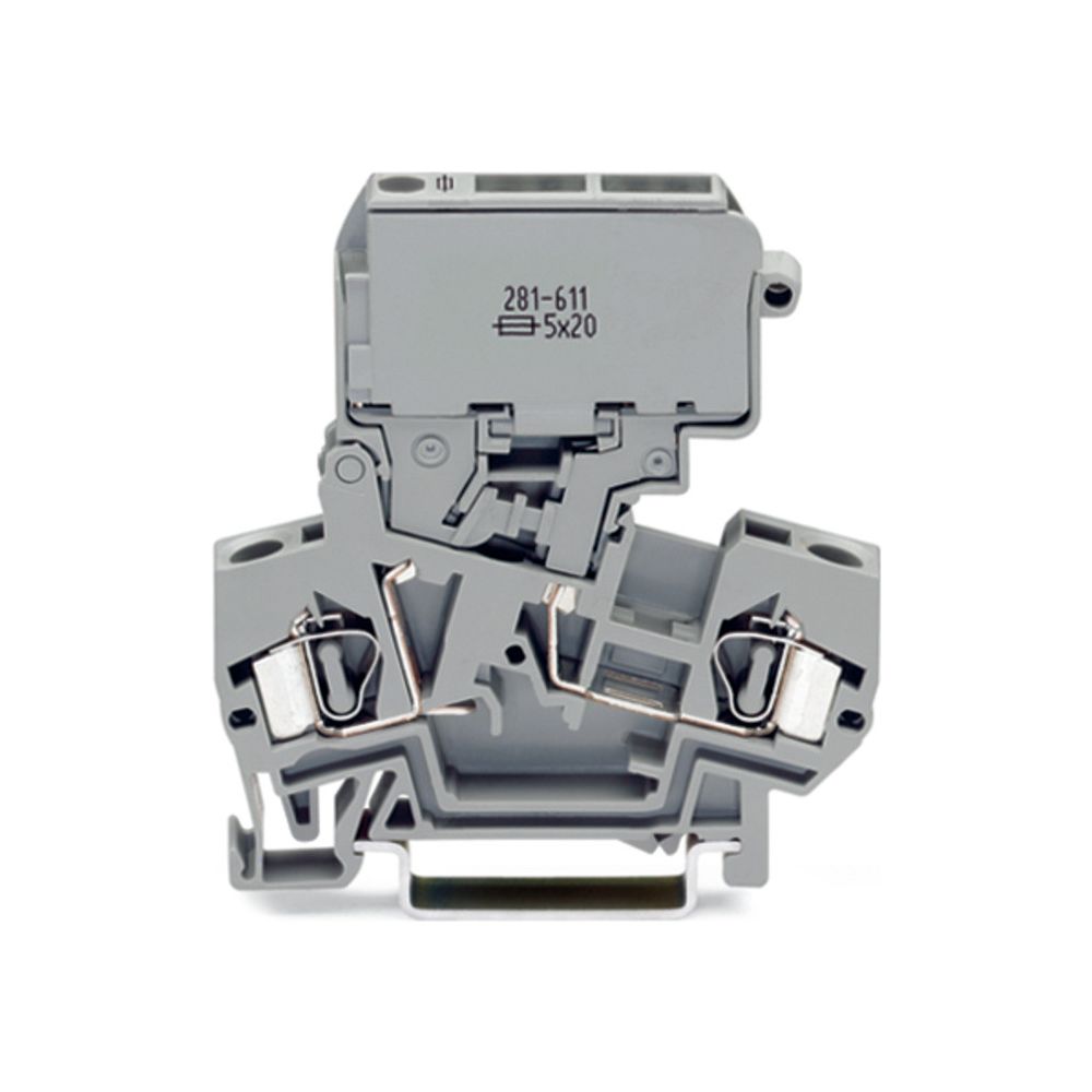Wago 2-Leiter-Sicherungsklemme 281 281-611, 800V 10A 4mm2, Polyamid, Grau... WAGO-281-611 4045454614591 (Abb. 9)