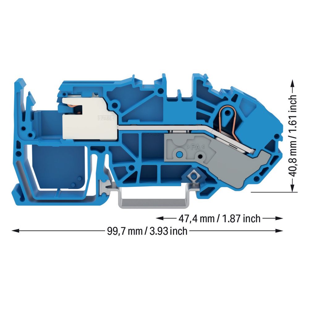 Wago N-Trennklemme TOPJOB S 2016-7714, 16mm2, 250V, 76A, 12x99,7x40,8mm, Polyamid, Bla... WAGO-2016-7714 4045454685300 (Abb. 12)