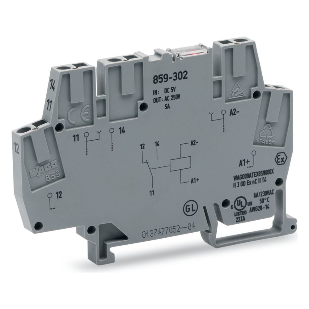 Wago Relaisklemme 859-304, 24V DC, 1 Wechsler, 6mm, Grau... WAGO-859-304 4055143606769 (Abb. 2)