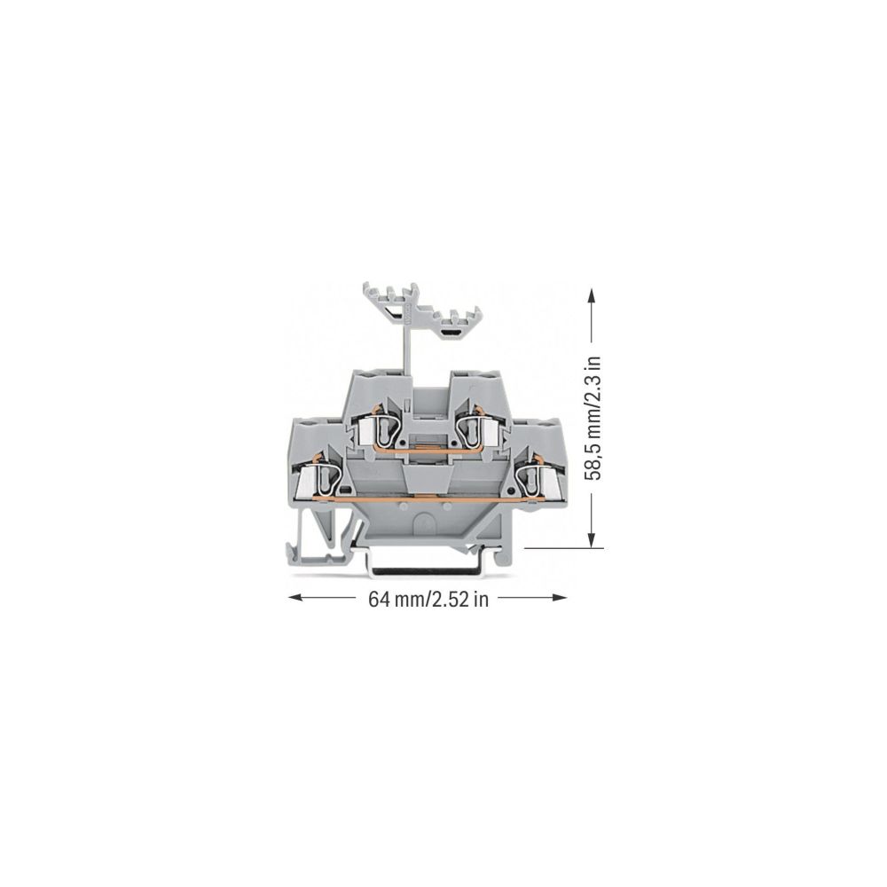 Wago Doppelstockklemme 280 280-519, 2,5mm2, 500V, 20A, Thermoplast, Grau... WAGO-280-519 4050821293583 (Abb. 3)
