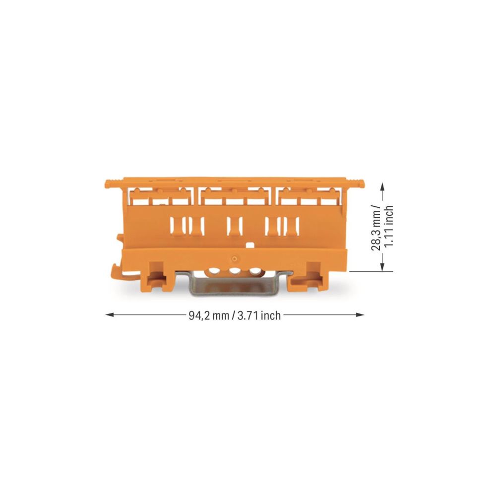 Wago Befestigungsadapter 221, für 2- 3- 5-Leiter-Verbindungsklemmen 6mm2, Polyamid, orang... WAGO-221-510 4055143736695 (Abb. 3)