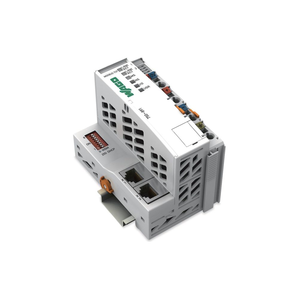 Wago Controller Modbus TCP 750-891, 2 x ETHERNET, 100x61,5x100mm, Polycarbonat/Polyamid 6... WAGO-750-891 4055143821513 (Abb. 2)