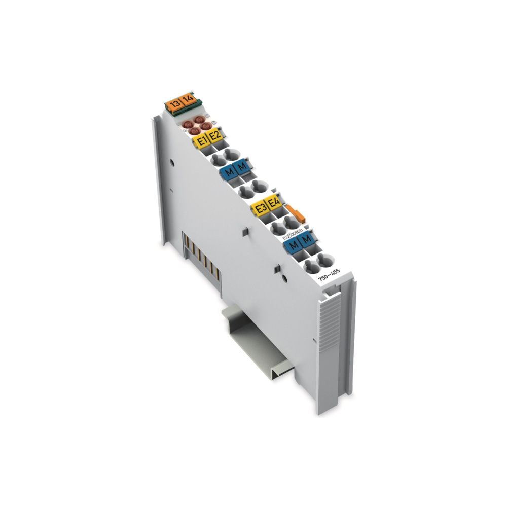 Wago Analogeingangsmodul 750-455, 4-Kanal, 12 Bit, 12x100x69,8mm, Polycarbonat/Polyamid 6... WAGO-750-455 4045454439606 (Abb. 2)